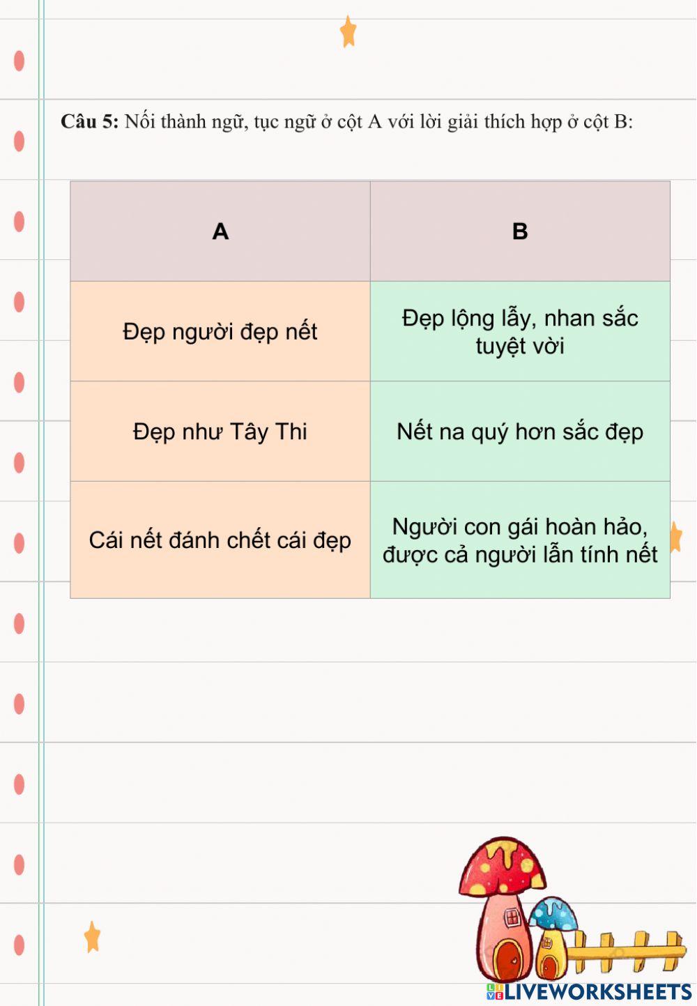 Phiếu bài tập Tiếng Việt 4Tuần 23