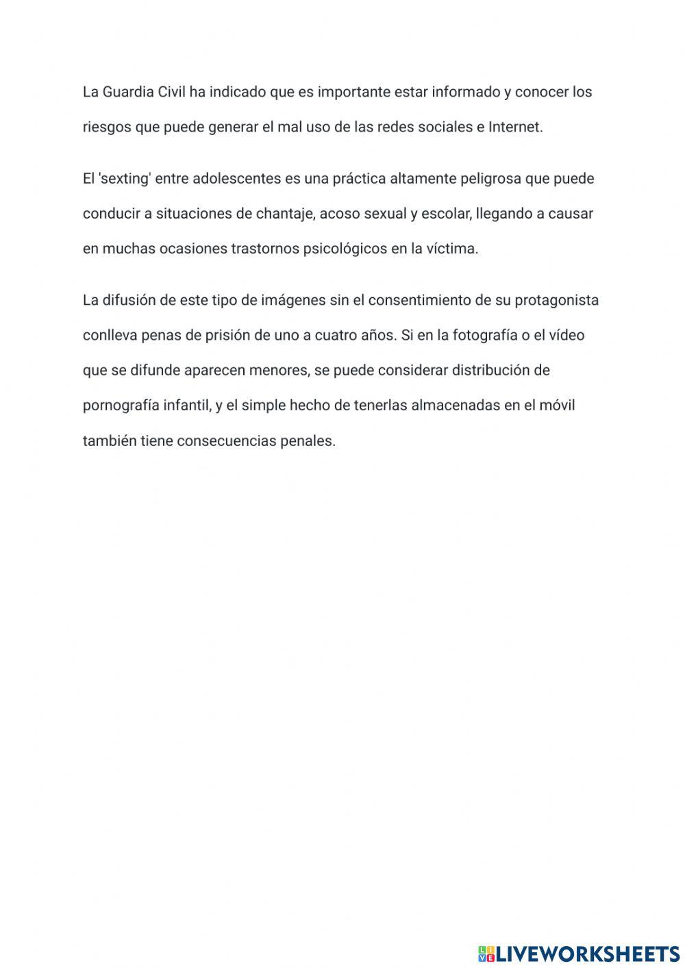 Peligros del sexting (Prueba)