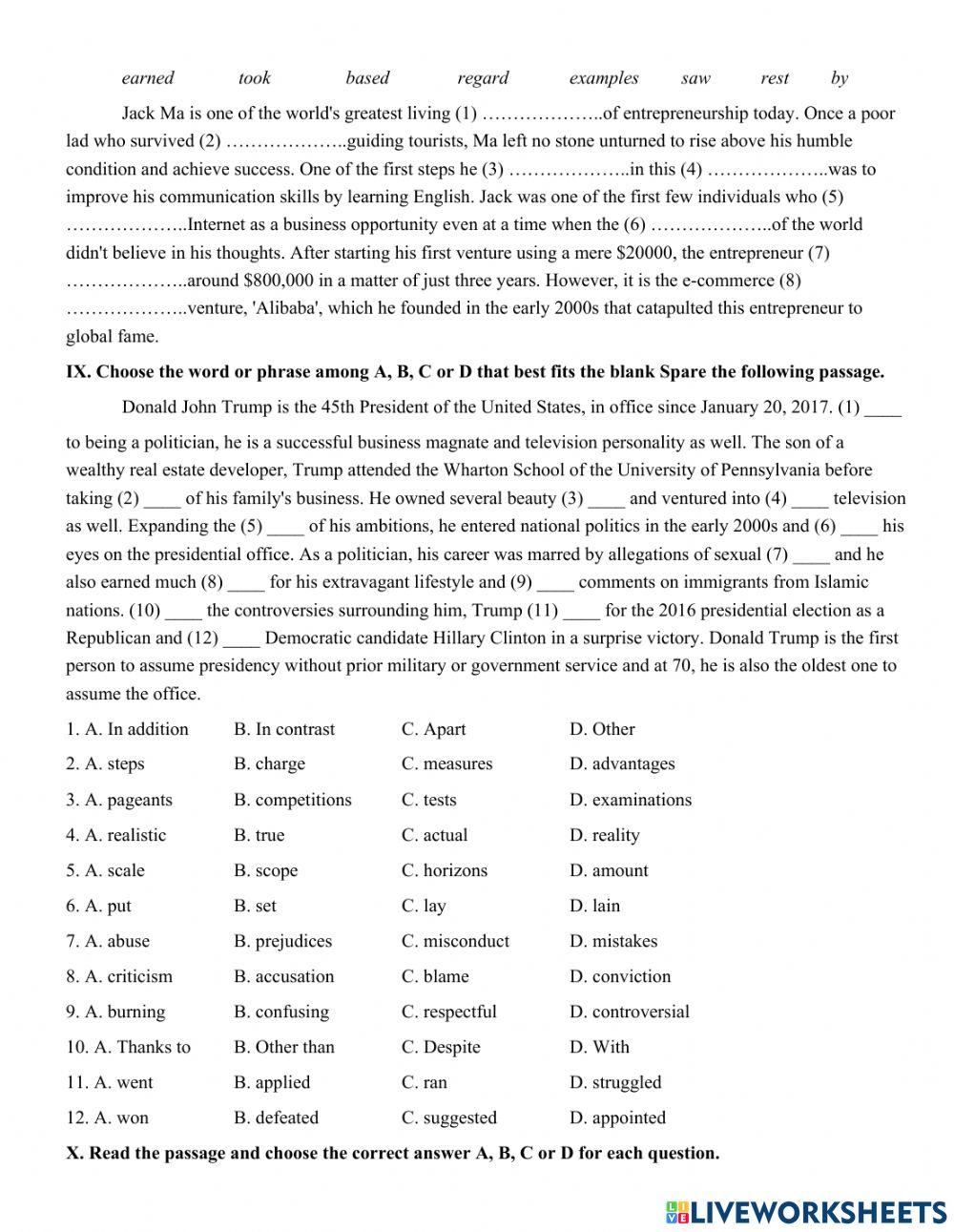 Unit 1. LIFE STORIES  TEST YOURSELF