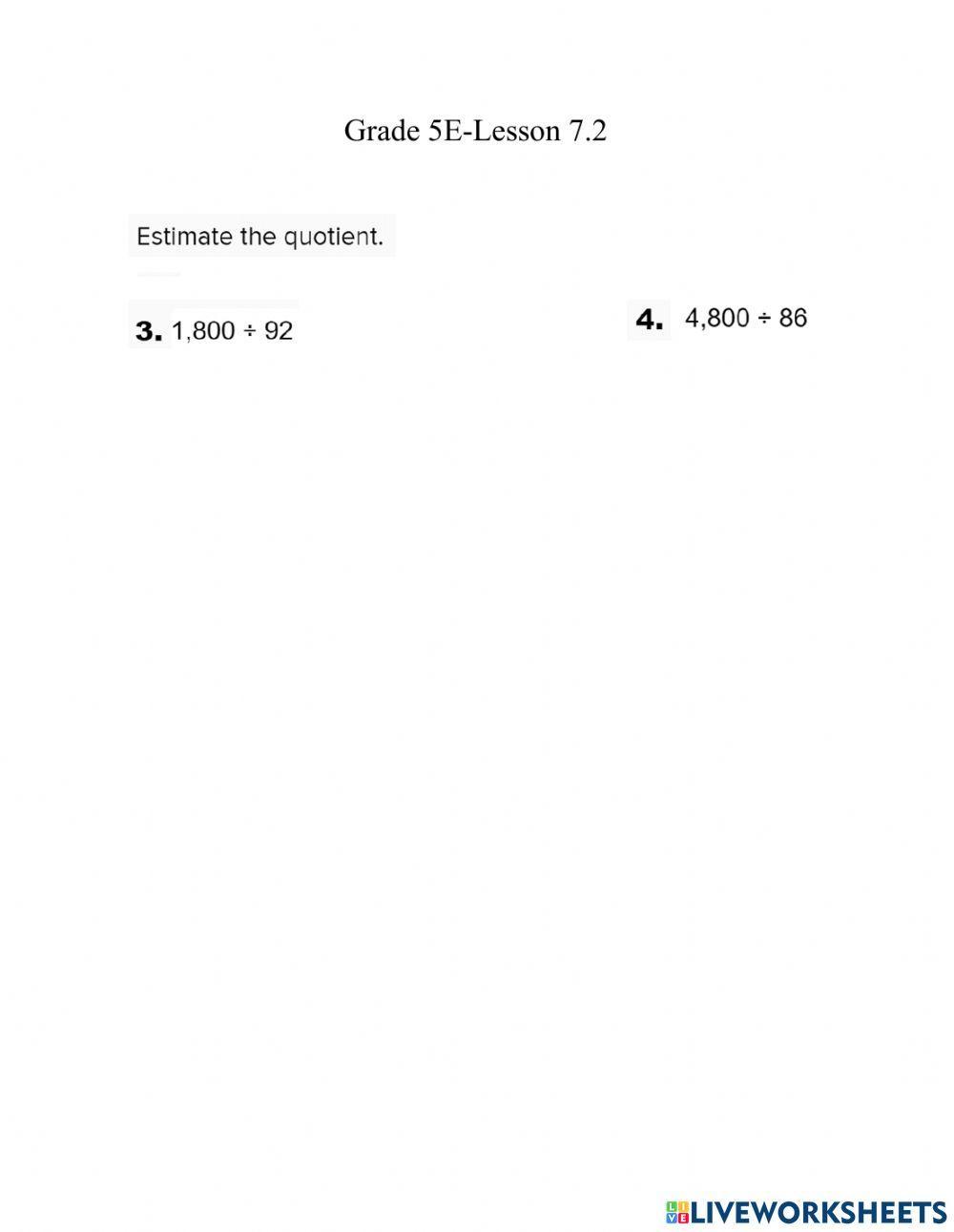 Estimate division