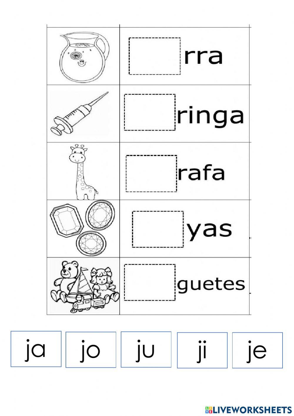 Letras j Letras j