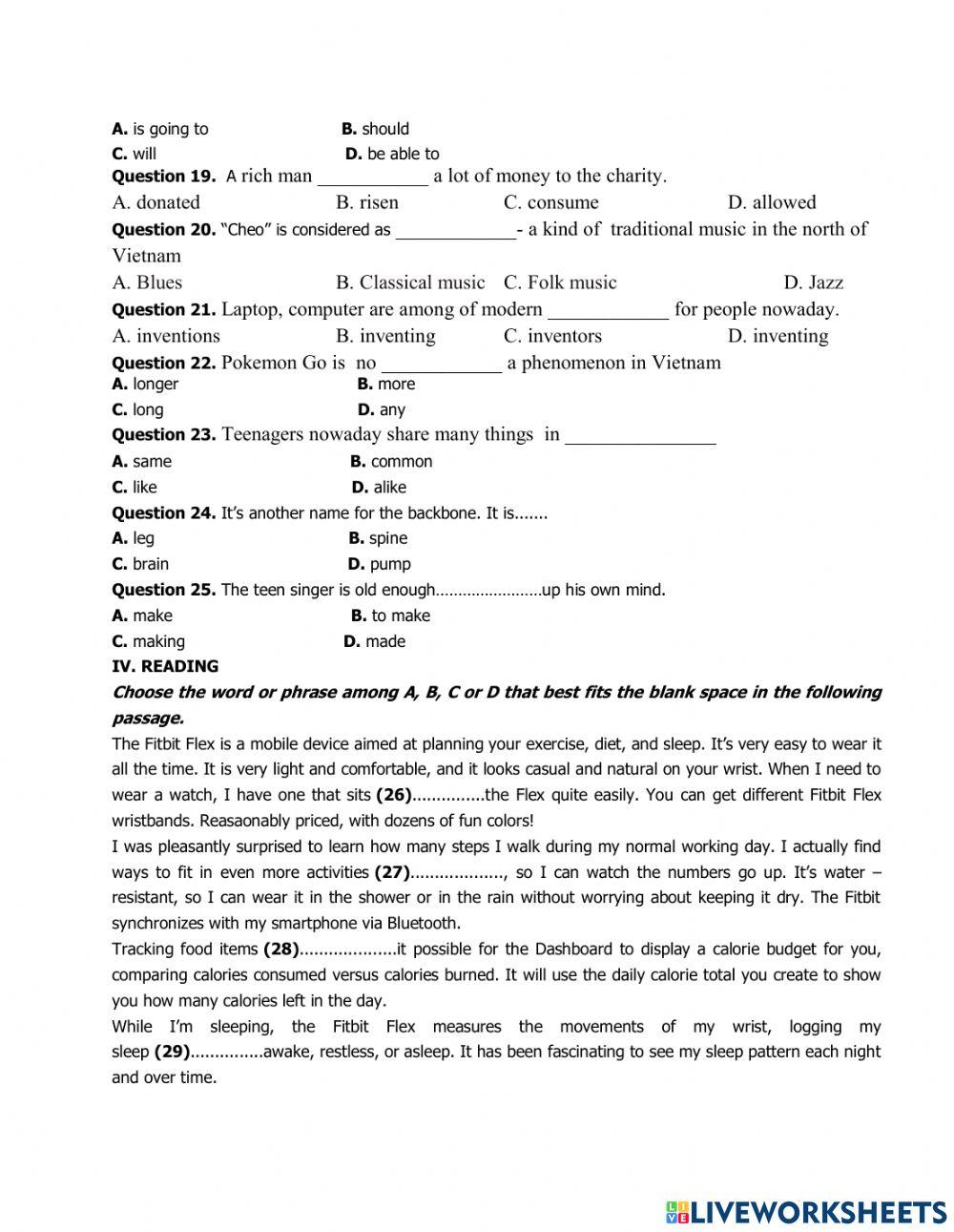 E10 - practice test 3