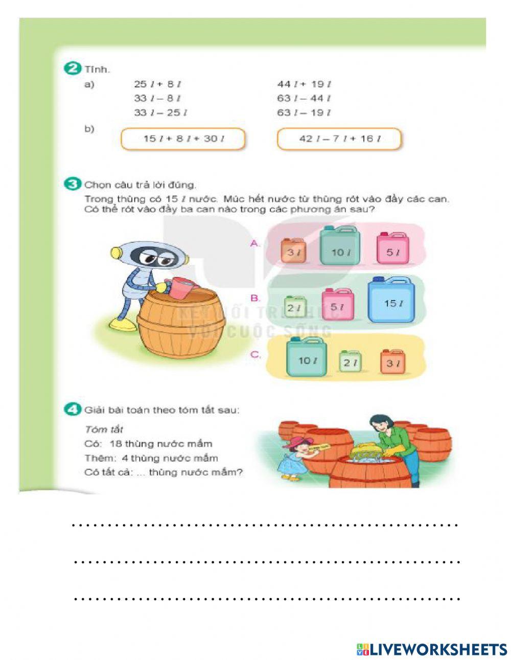 Phiếu toán bài 35