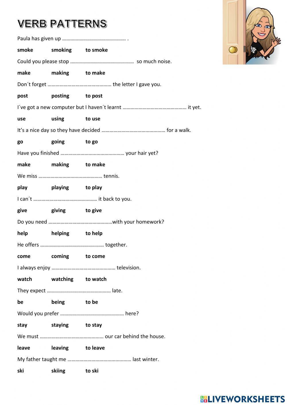 Verb patterns