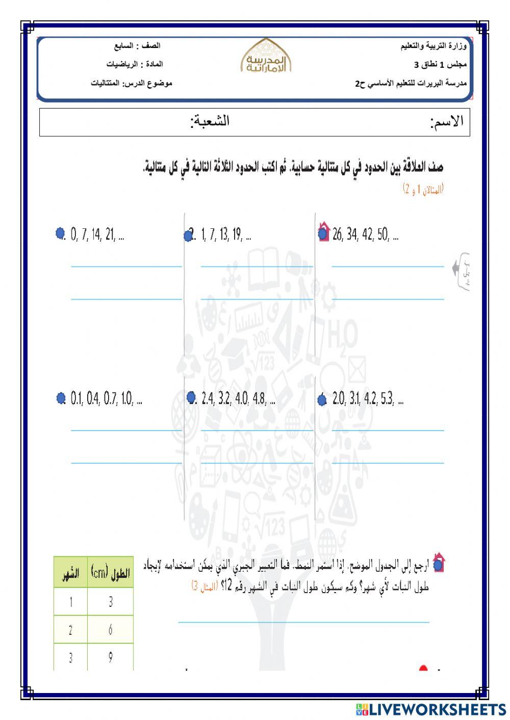 المتتاليات
