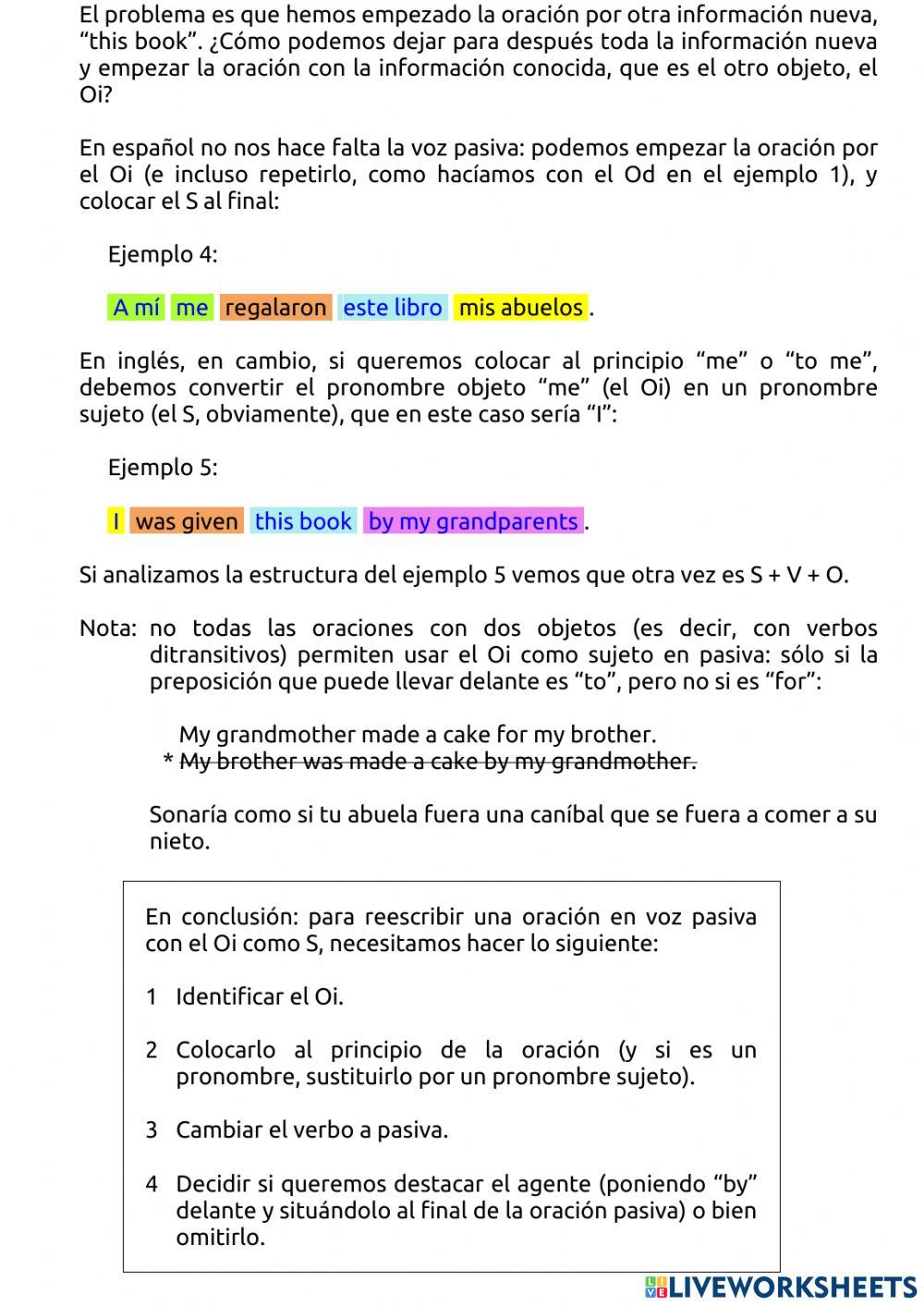 Passive voice II - Oi as passive S