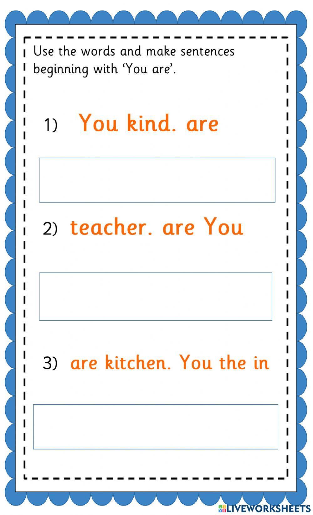 Sentence Pattern - You Are Sentence Pattern - You Are
