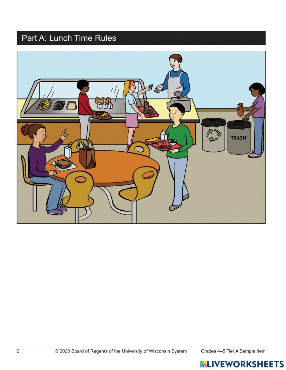 writing-gr-4-5-tier-a-lunch-time-rules-5271988