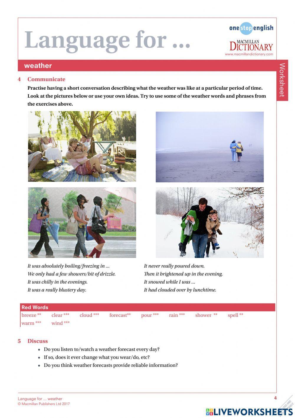 Language for weather