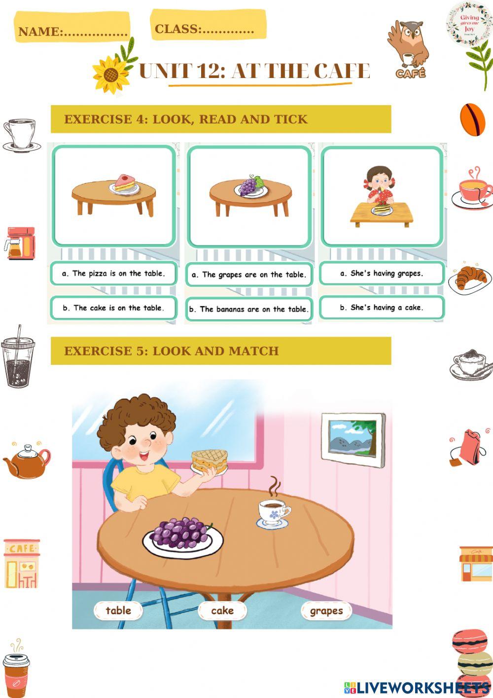 E2-unit 12: in the cafe