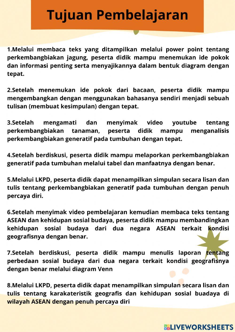 LKOD Kelas VI Tema 1 Subtema 1 Pembelajaran 1