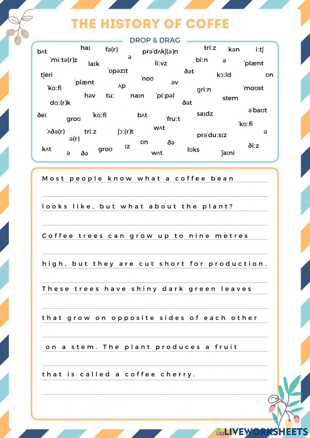 Phonetics History of Coffe 1