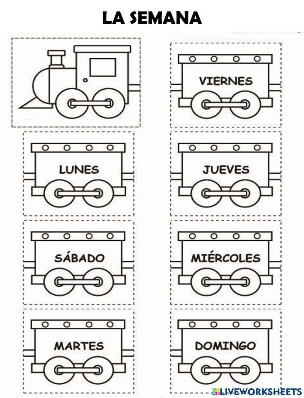 Los días de la semana 1° gr worksheet Live Worksheets
