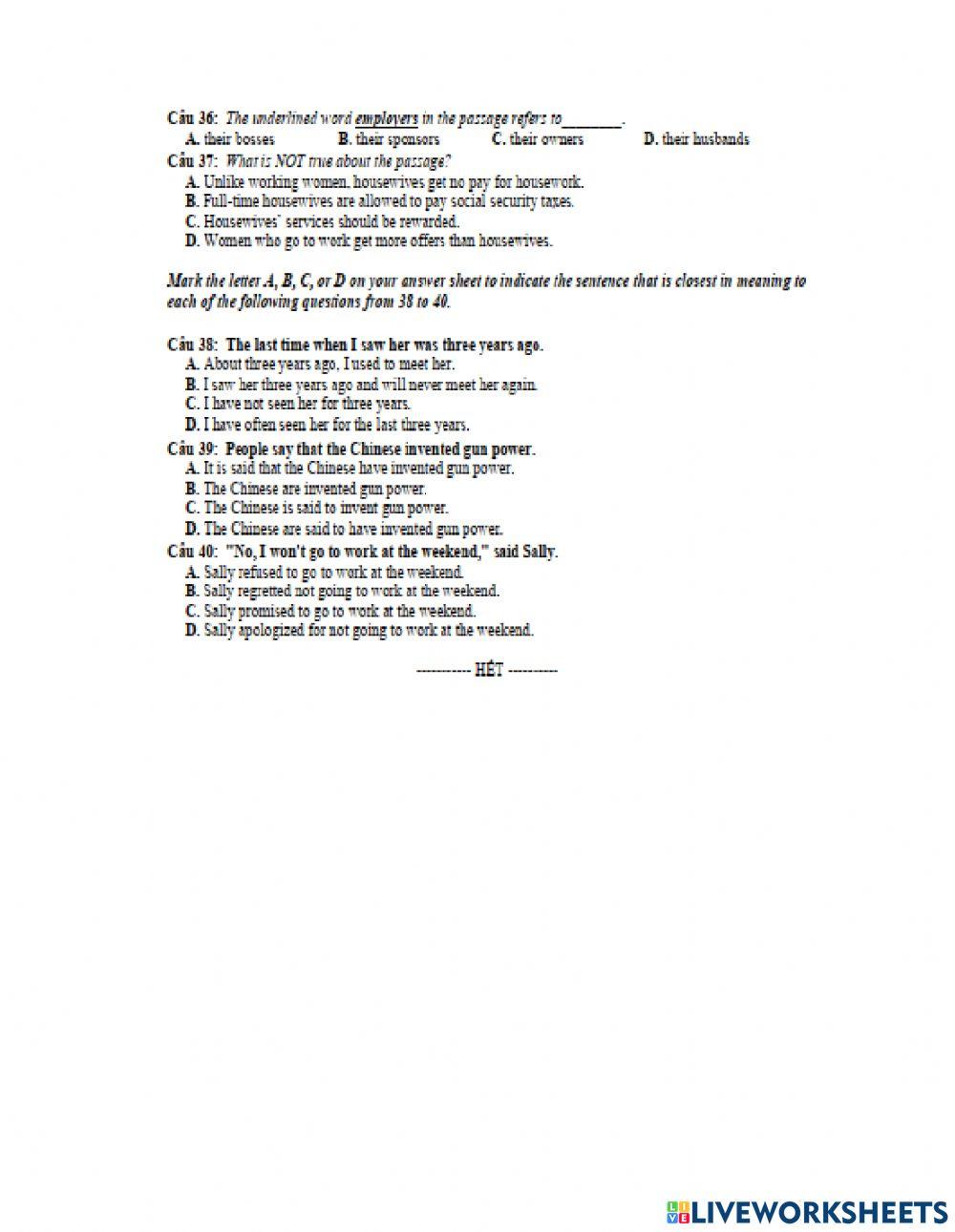 Bee English - First Term 2019-2020