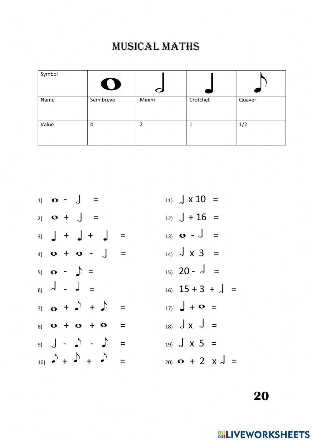 Music Maths