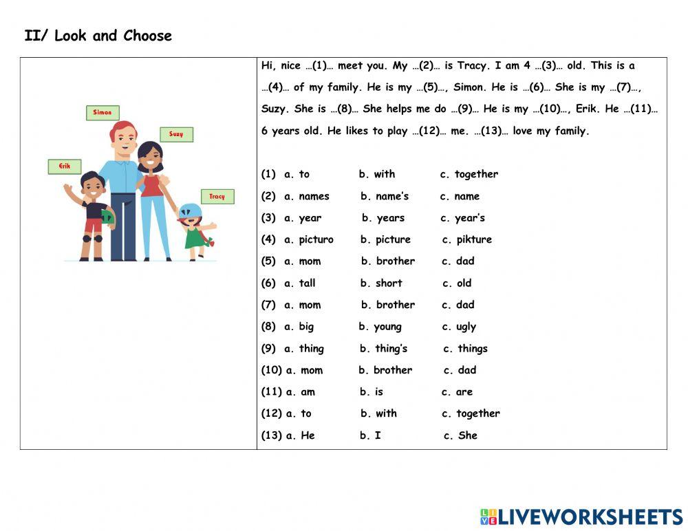 Hang Out Starter Unit 2 Family Lesson 7