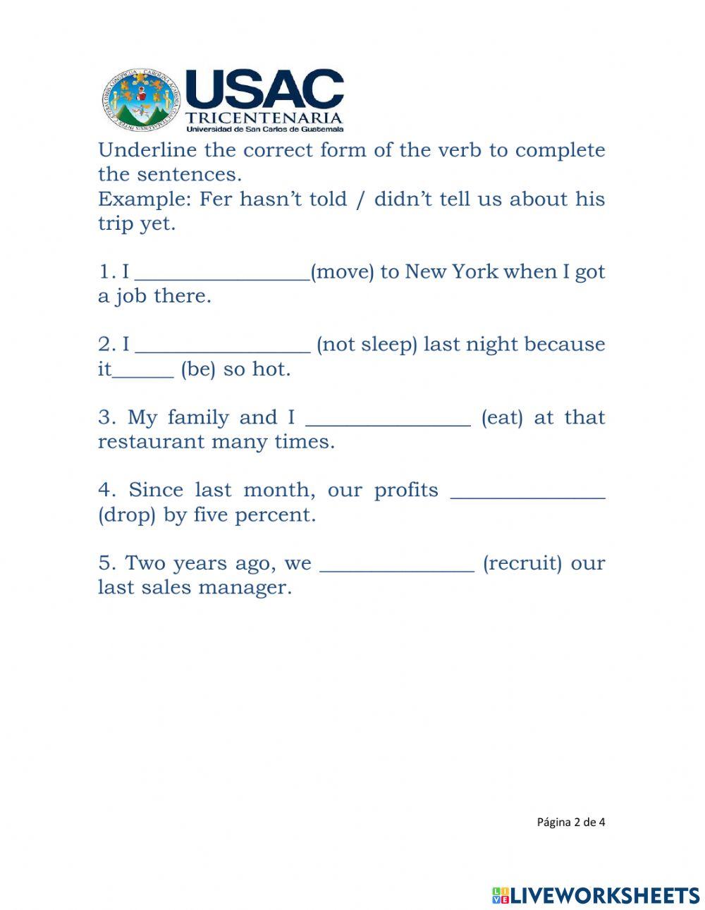 Present perfect vs Simple past