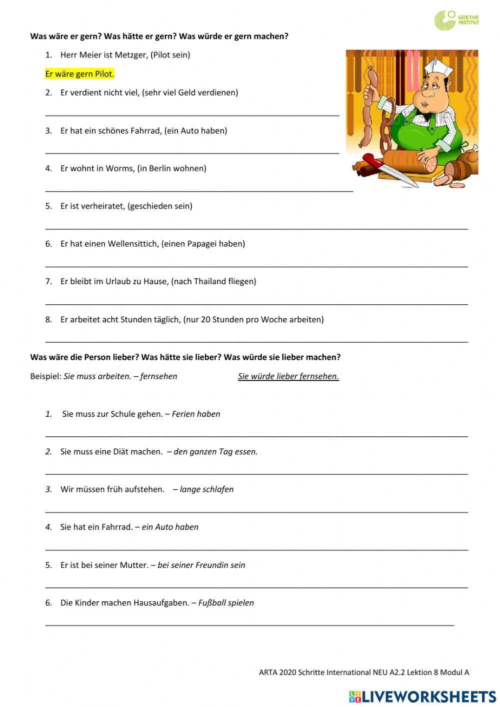 Der Konjunktiv II (wären, hätten, würden)