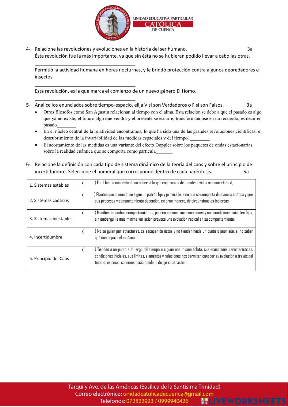 La vida, azar o necesidad.