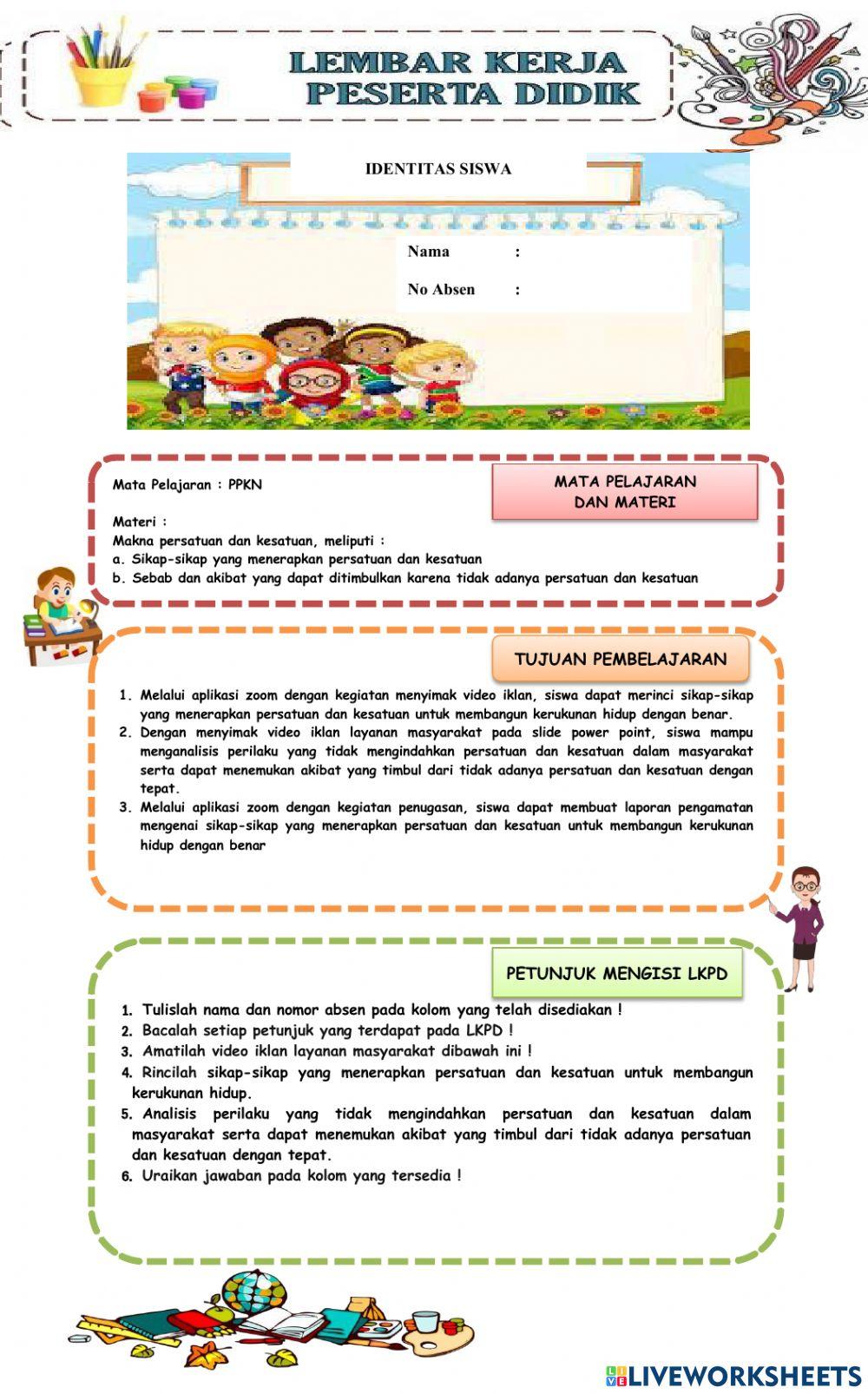 LKPD Kelas Tema 9 Subtema 3 Pembelajaran 3