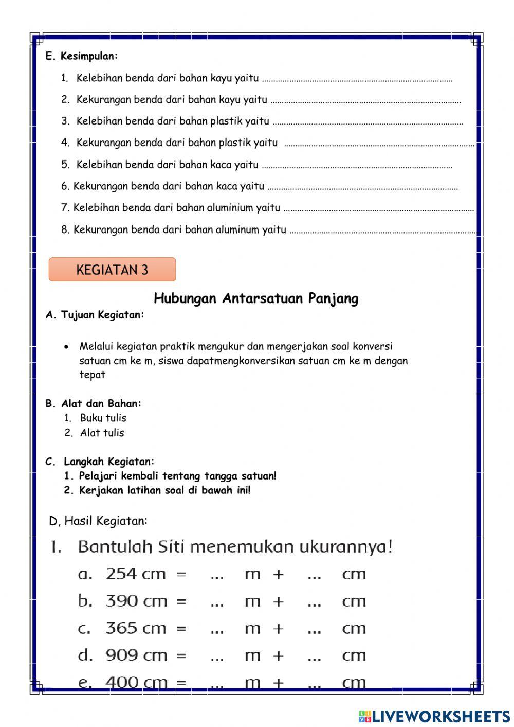 LKPD TEMA 3 SUBTEMA 1 PEMBELAJARAN 6 KELAS 3