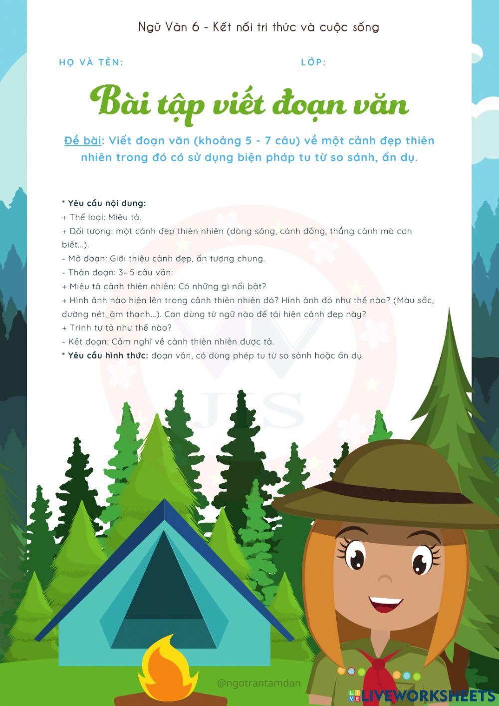 Bài tập viết đoạn (Bài 5)