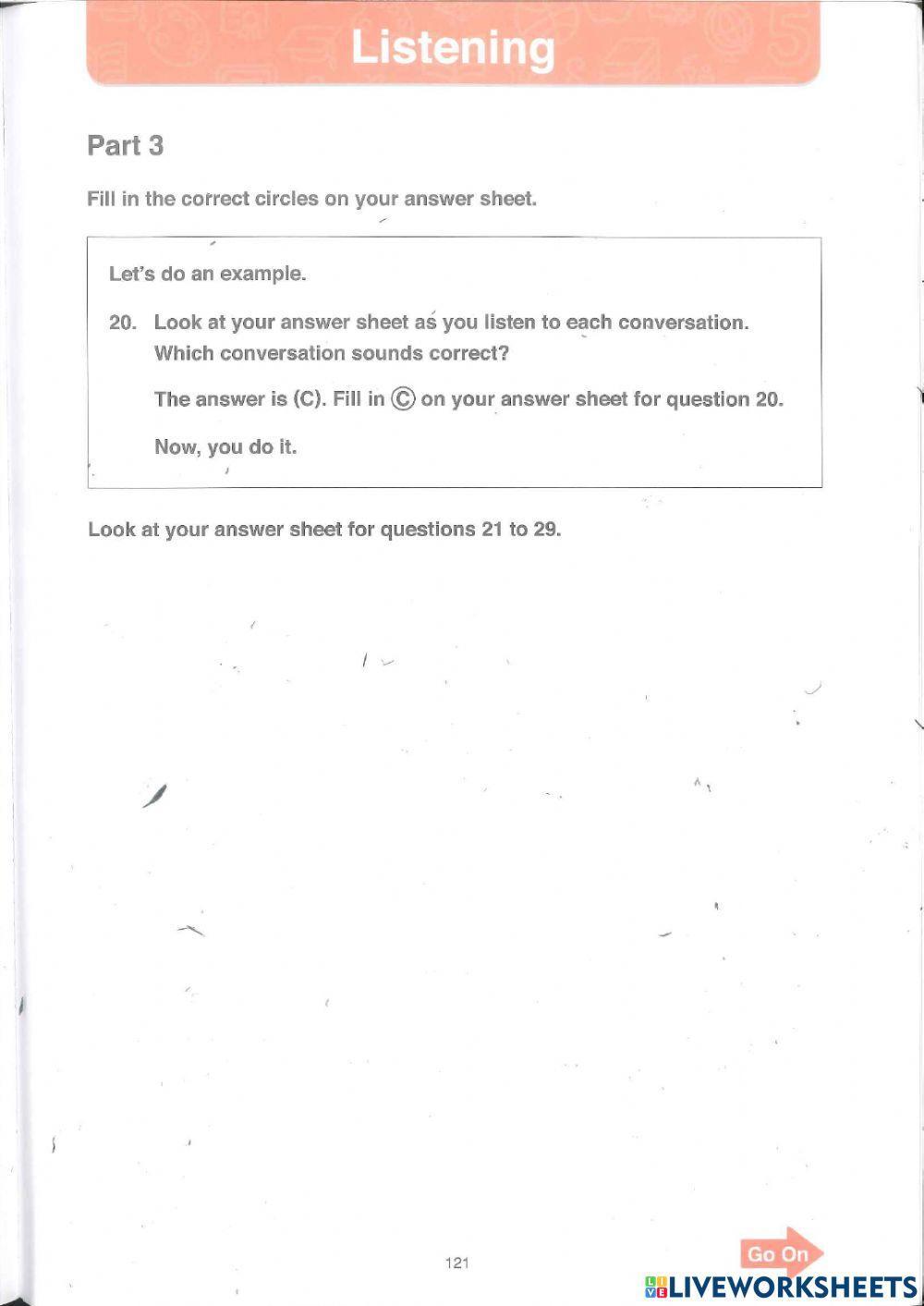 Toefl primary 1 Test Listening