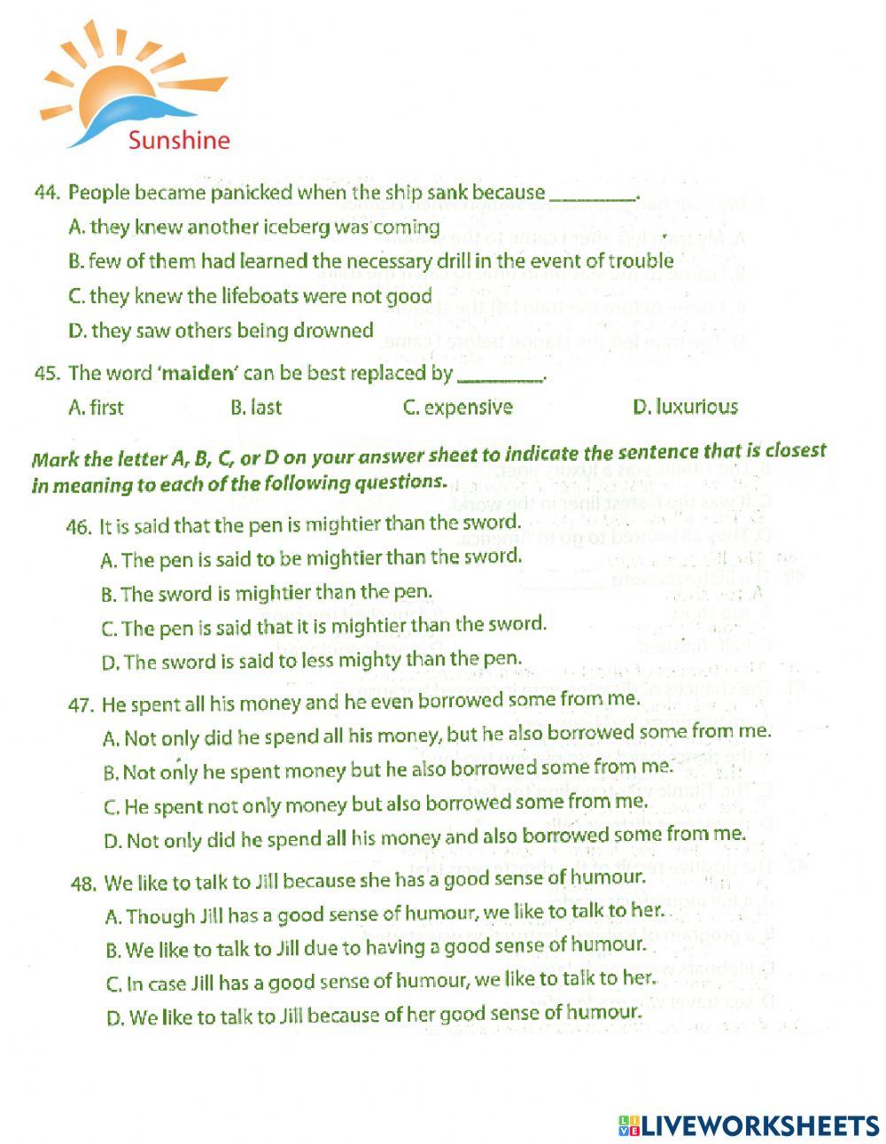 THPT - Practice test 6