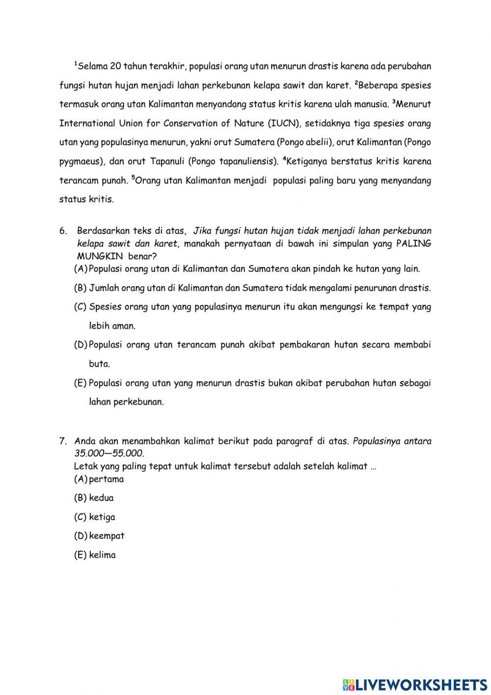 Post test 3 bahasa indonesia