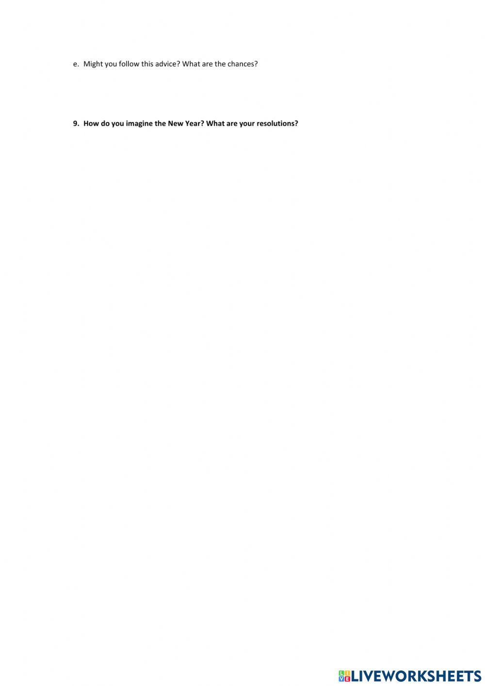 New Years Resolutions