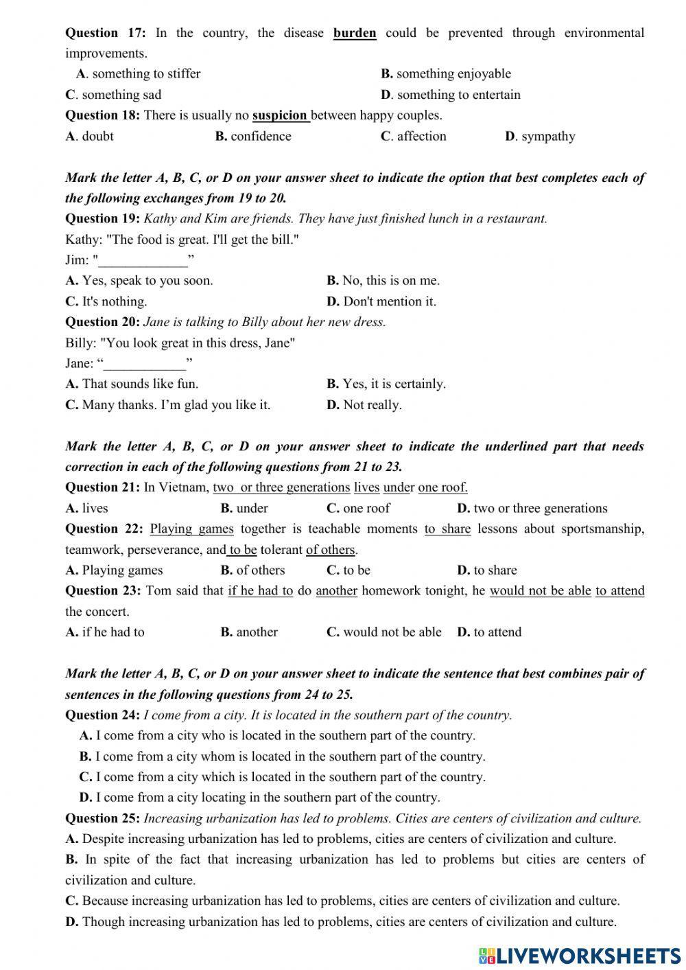 Review 1st Term Test 6- Grade 12