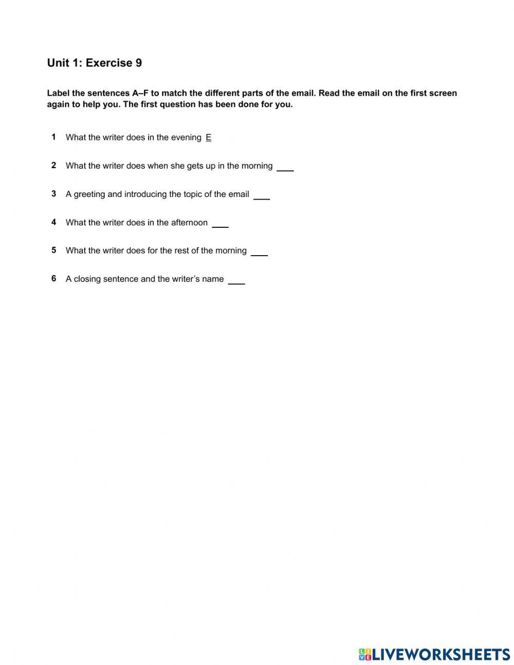 Mindset Foundation - Reading Skills Modules - Unit 1 Ex9