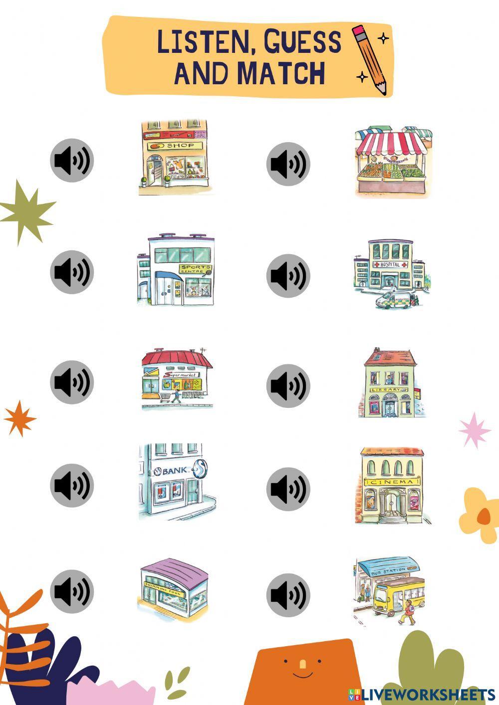 Listen, match and guess