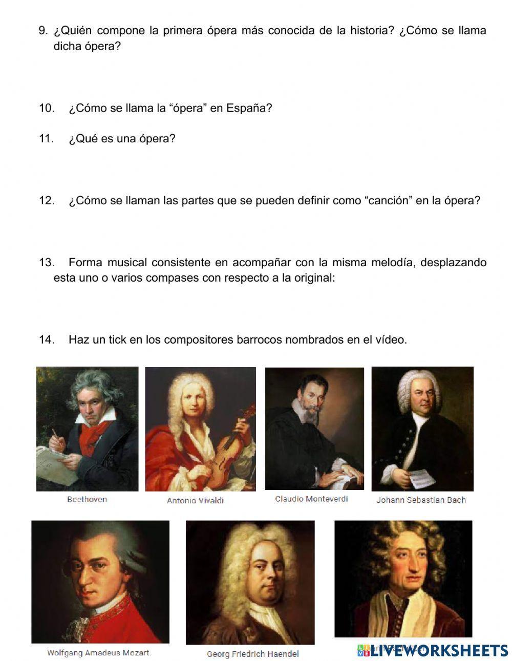 La música en el Barroco