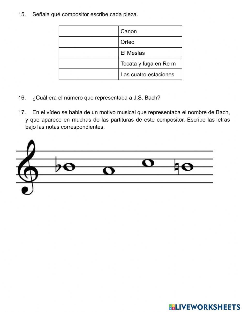 La música en el Barroco