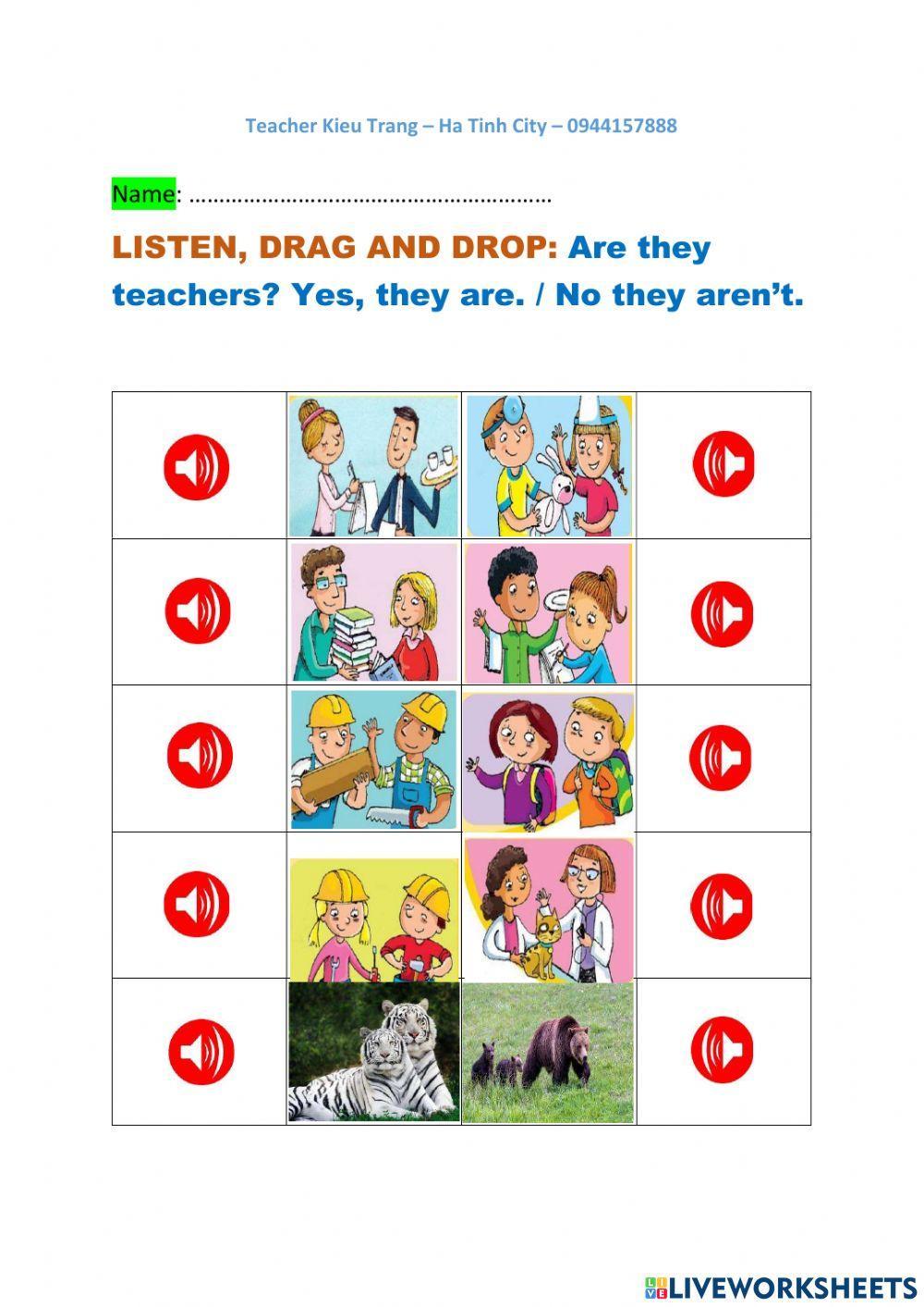 Are they teachers Family and friends Starter Unit 7 sentences grammar