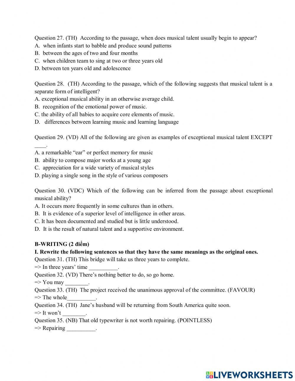 E10 - practice test 4
