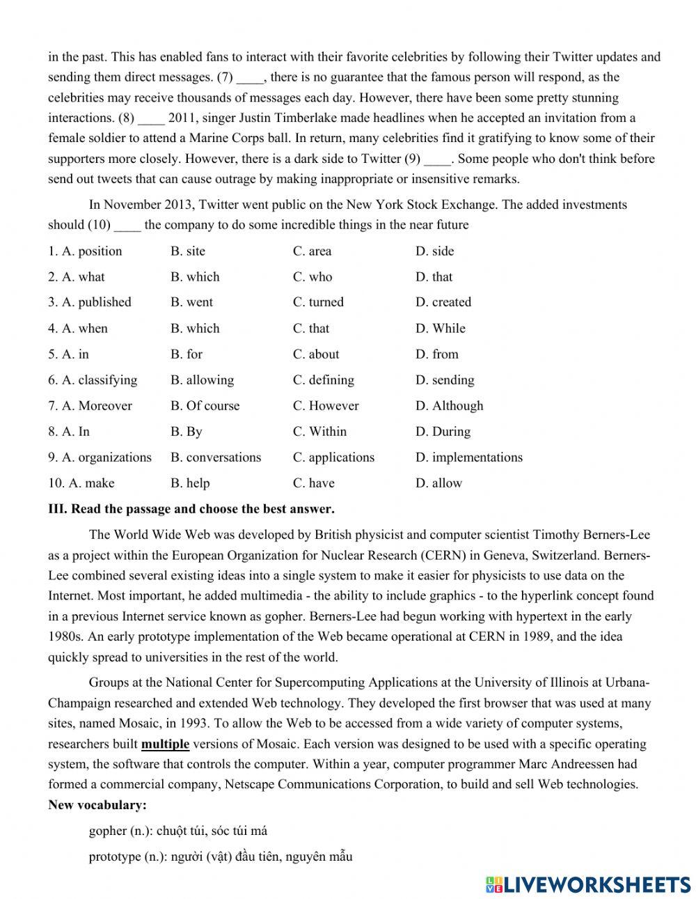 Unit 4. THE MASS MEDIA  PART 3: READING