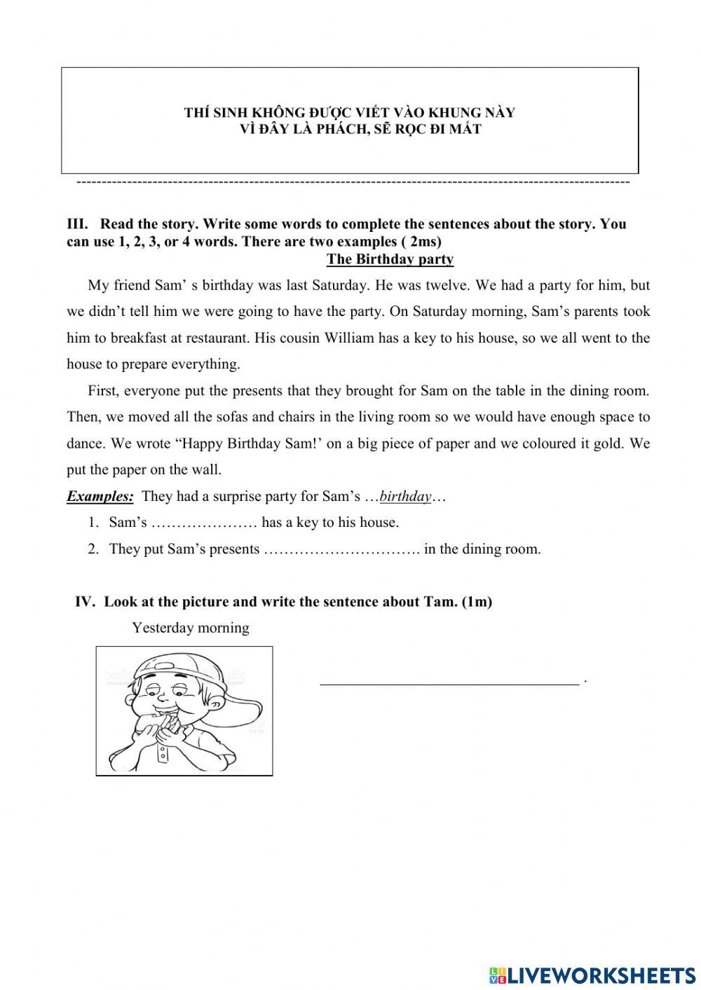 Đề thi viết lớp 5