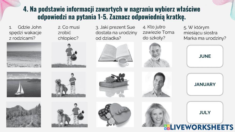 Listening comprehension 2