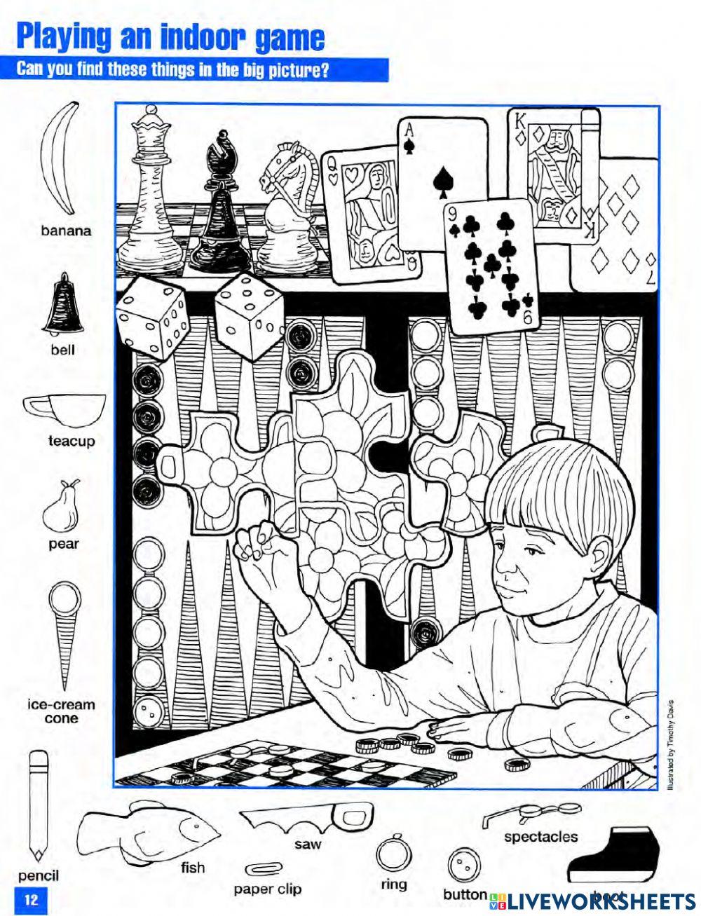 Playing an indoor game