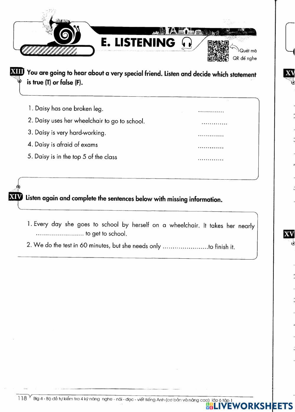 English 6 - End-of-term 1 - practice test
