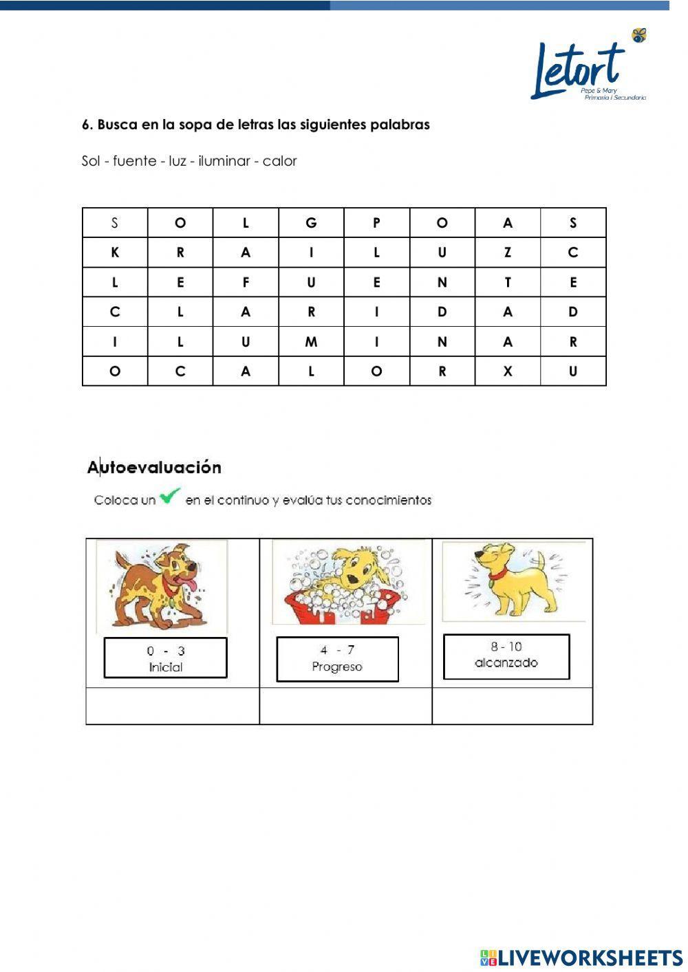 El sol fuente de energía luz y calor