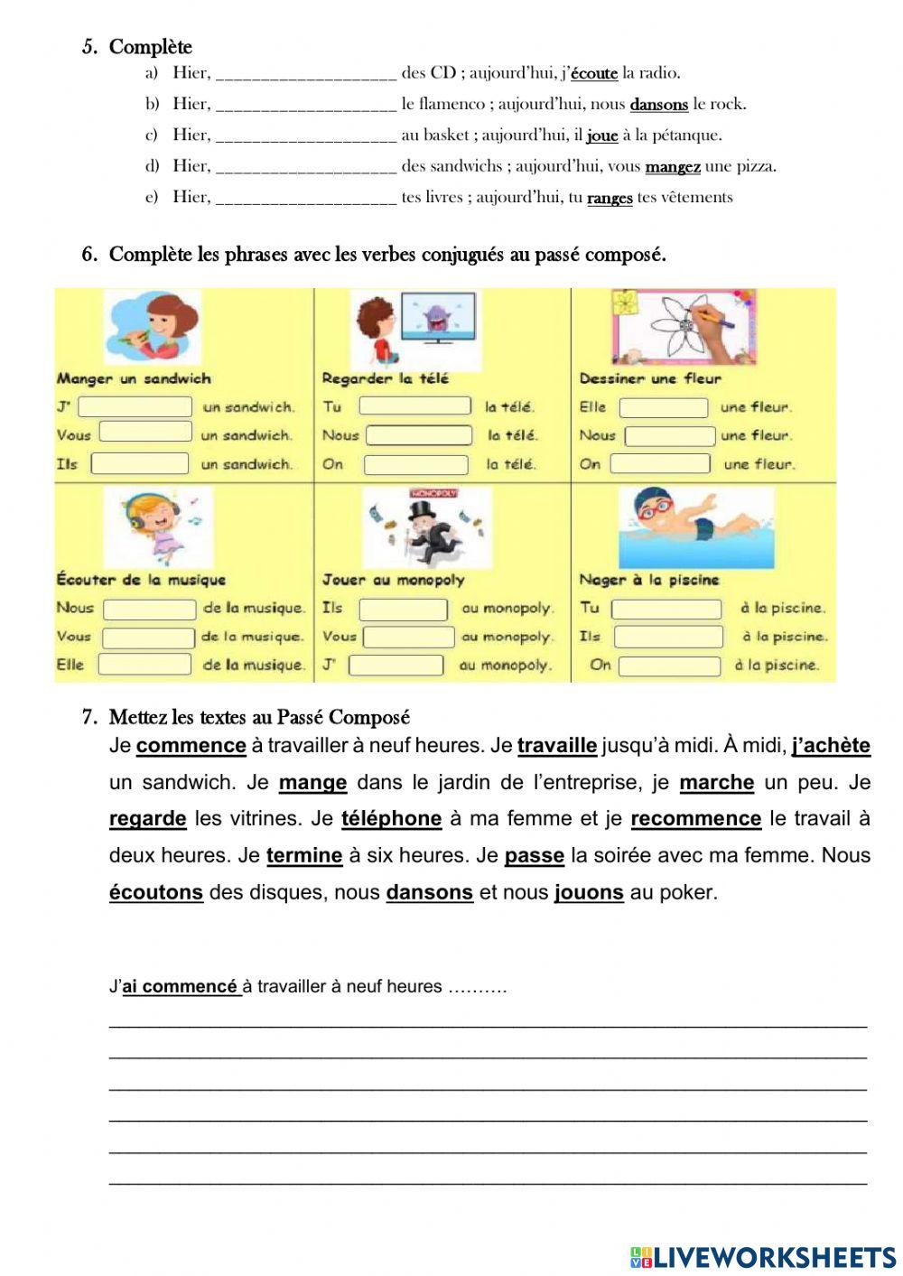 Le présent ou le passé composé Le présent ou le passé composé