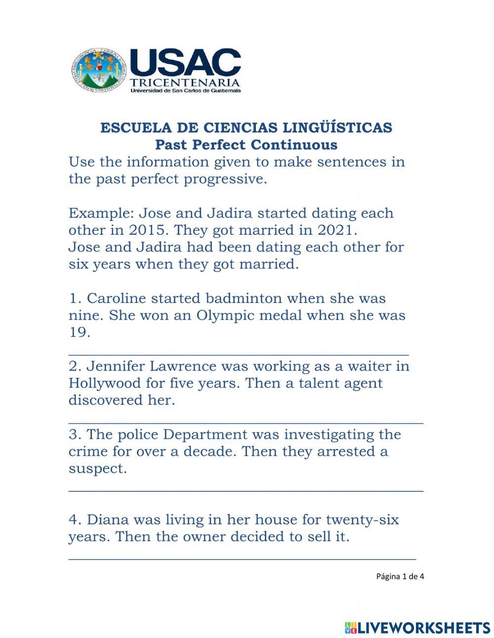 Past Perfect Continuous