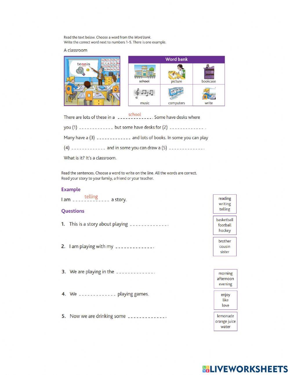 PreA1 Starters Practice