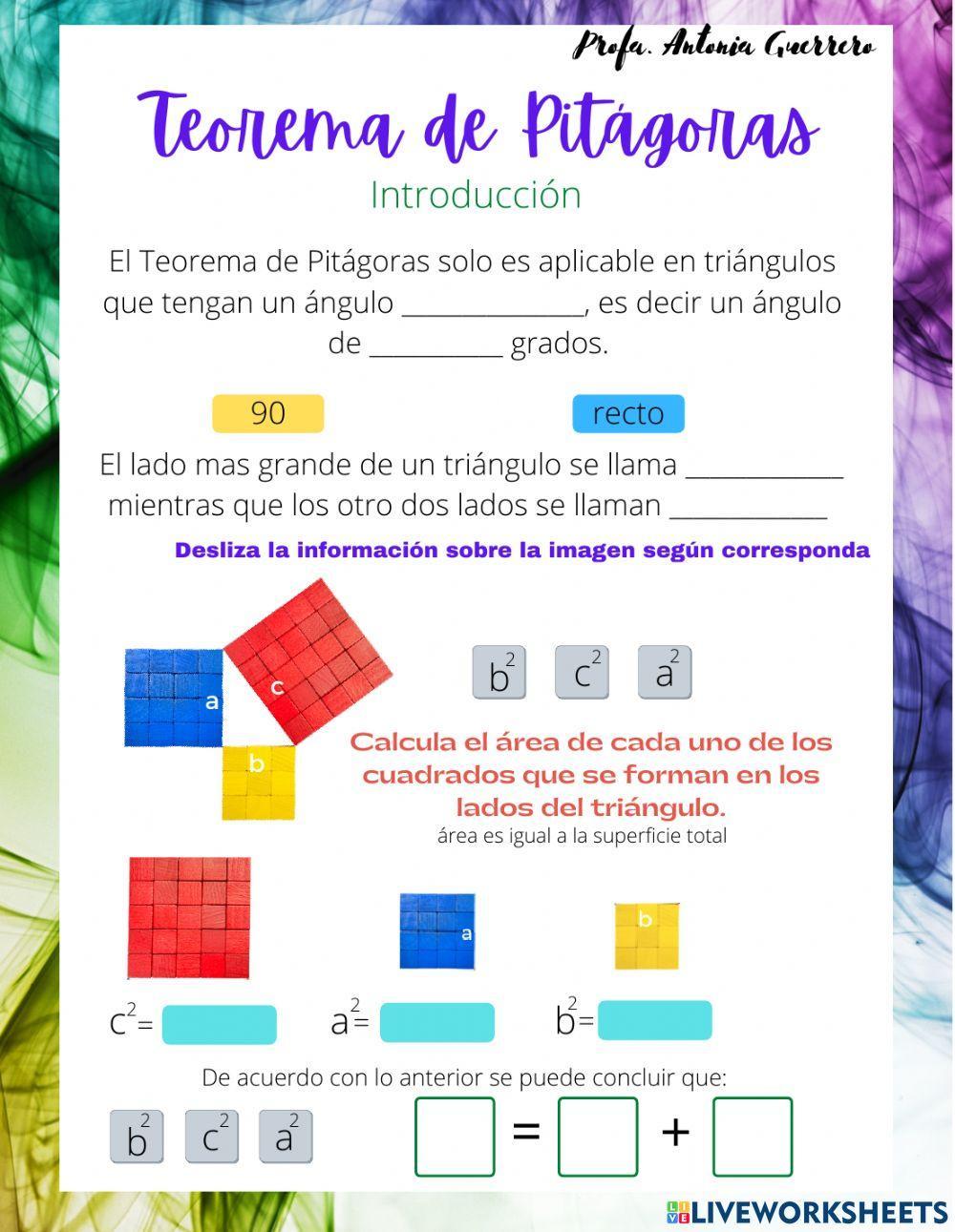 Introducción teorema de Pitágoras