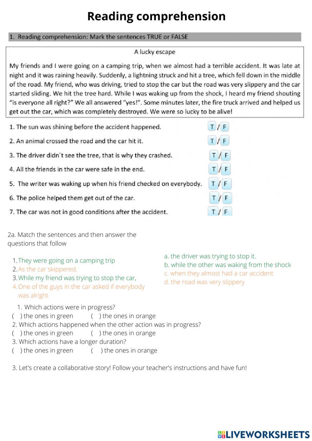 Past continuous vs. past simple