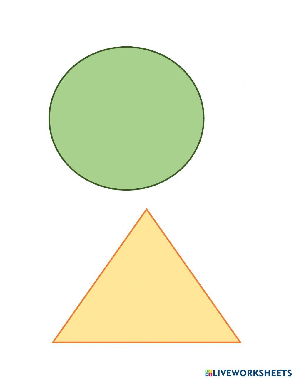 Frontera, exterior e interior de las figuras geométricas