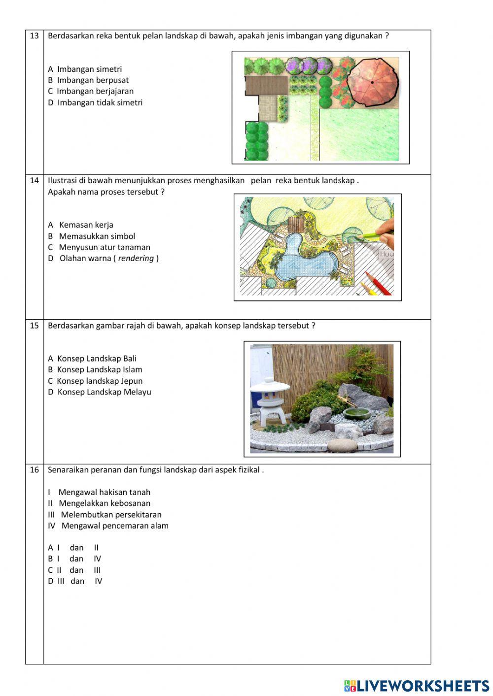 Tingkatan 2 Tajuk 5 : Reka Bentuk Landskap